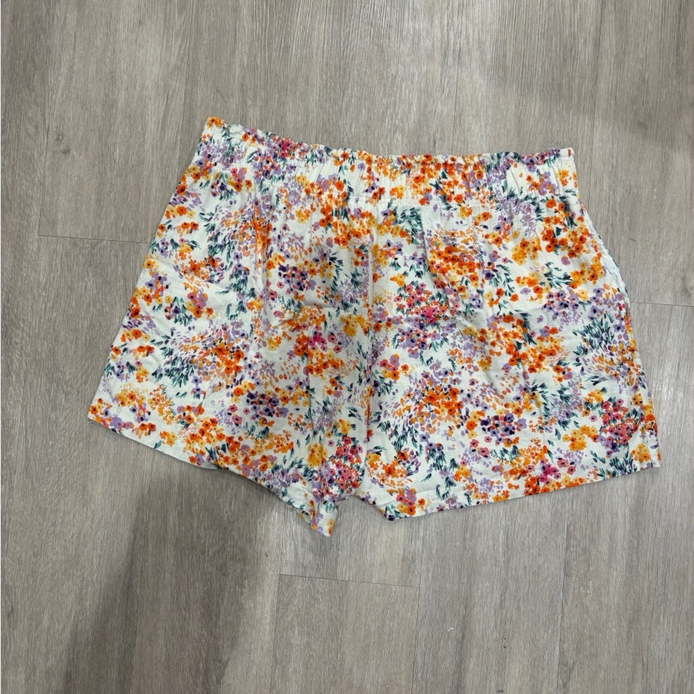 H&M floral linen shorts